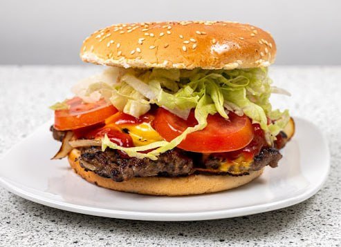 Char-grilled burger